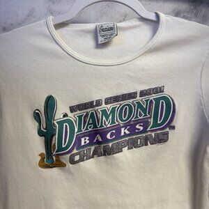 Vintage Arizona Diamondbacks 2001 World Series T Shirt Womens Medium